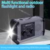 Hand Cranked Radio with LED Flashlight for Emergency AM FM Alert Portable Weather Radio 2000mAh Power Supply for Camping