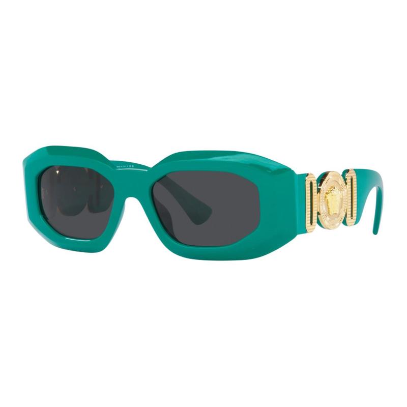 Versace Logo Plastic Irregular Sunglasses Men's Green 17384612 VE4425U 536487 54-Green 54