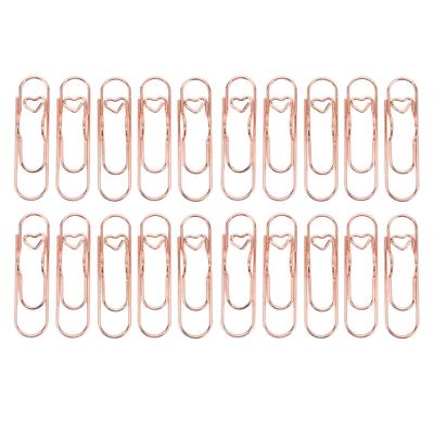 20 pezzi Fermagli per Penne Segnalibri Metallici Fermagli di Carta Strumento di Cancelleria Fermagli Portapenne per Quaderni Libri Oro Rosa