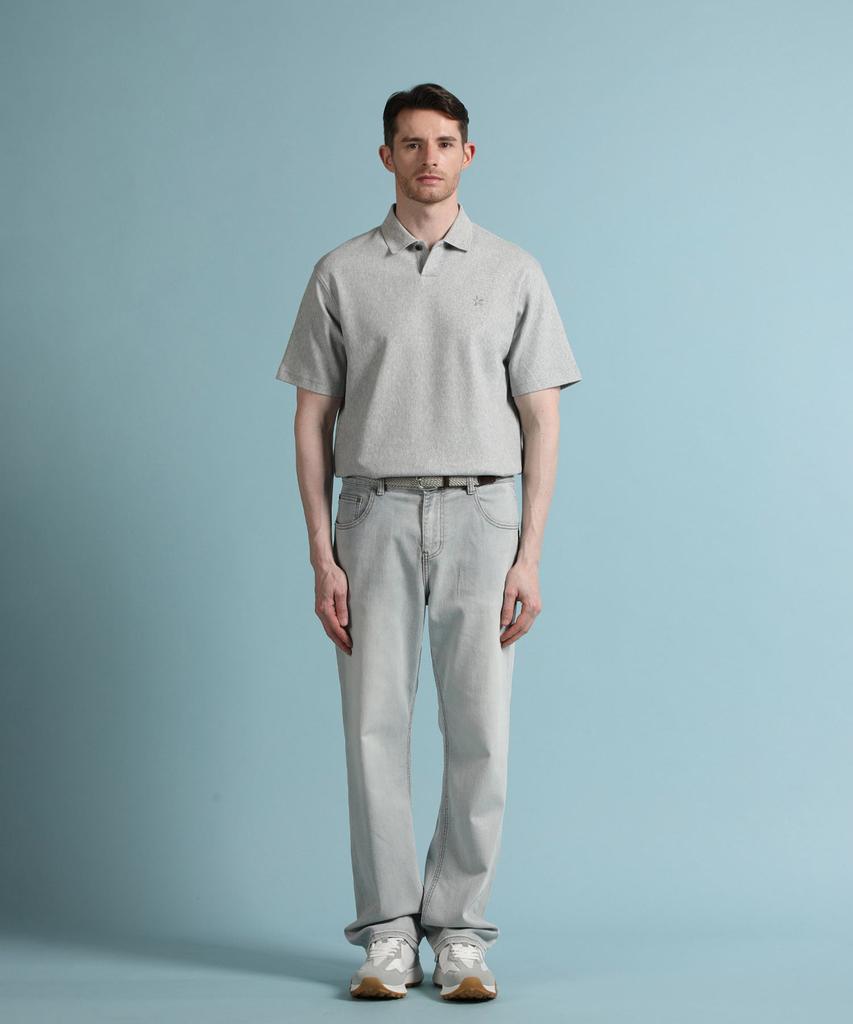 PANICALE Gray Logo Short Sleeve Polo Shirt (Type A)