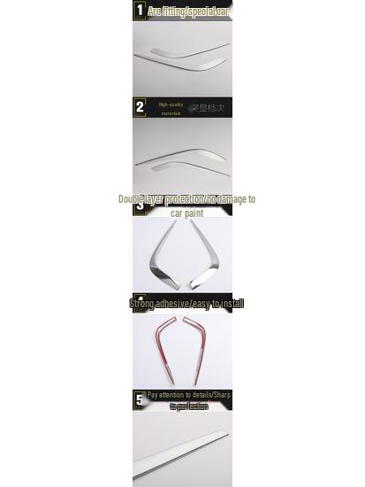 GL8 2017 Front Fog Light Eyebrow Trim Bumper Accent Accessories