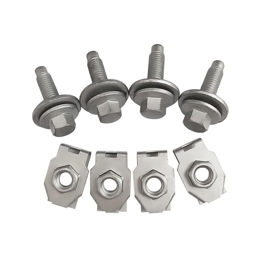 4034A Front Skid Plate Filter Nuts & Bolts Fits for Ford Expedition 2018-2024, for Lincoln Navigator 2018-2024, for Ford F-150 2015-2020, Set of 4
