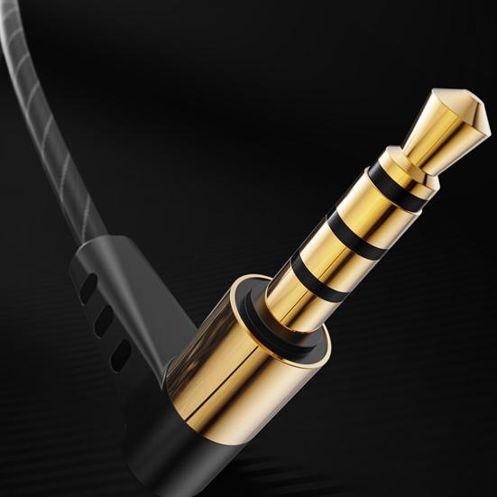 Wired Earphone Universal Noise Reduction 3.5mm L-shaped Plug Dynamic Gaming Headphone with Microphone for Karaoke