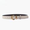 Lychee Pattern Head Layer Cowhide Genuine Leather Women's Belt Versatile Retro Belt with Jeans Casual Trousers Women