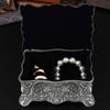 Antique Inspired Metal Jewelry Case With Egyptian Floral Designs Secure Storage for Earrings Rings Necklaces