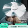 Portable Five-Leaf Swirl Fan with Creative Lamp Socket & Brushless Motor