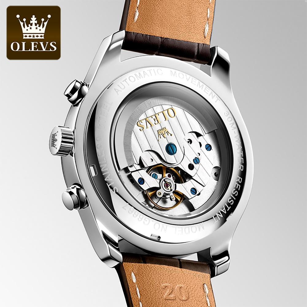 OLEVS 6667   Coated Glass  Custom Watches Brand Fashion Business Sport Multifunctional Men Wrist Luxury Watch