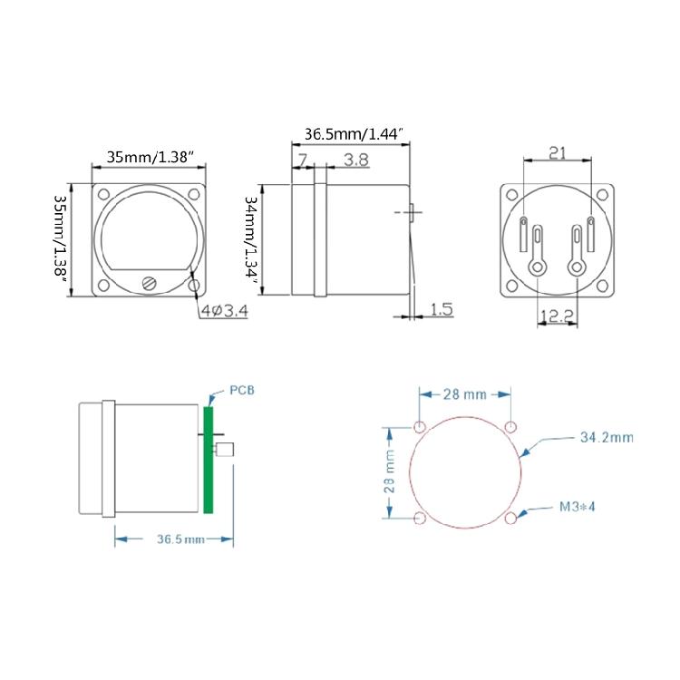 VU Meter Warm Back Light Recording VU Panel Test Meter Audio Level Amp Driver
