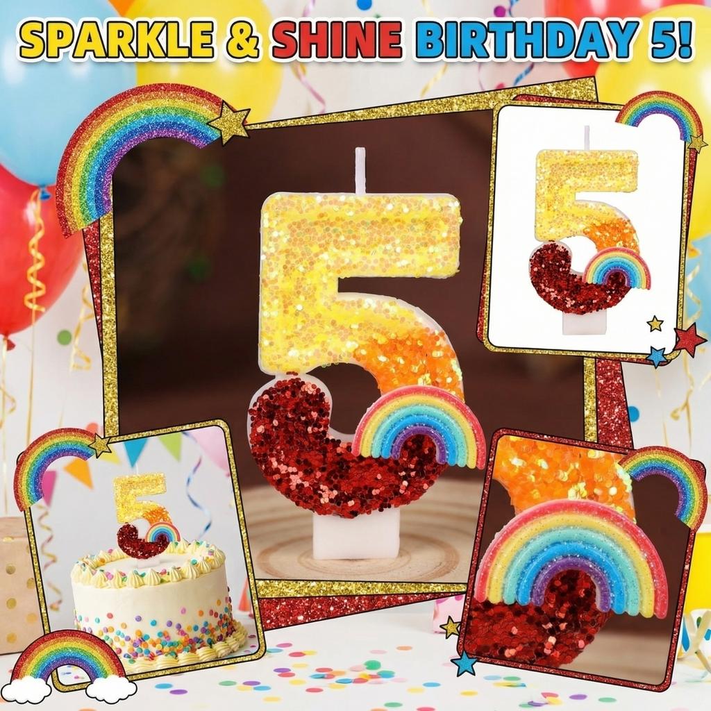 Fashion Cartoon Creative Birthday Candles Party Digital Candles
