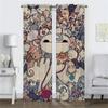 Blackout Kitchen Curtains for Bedroom Cute Illustration Window Curtain for Room 2 Panel Home Interior Curtains Partition Shades