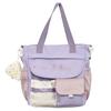 Damska Torba na Ramię Torba Studencka Color Block Torba Crossbody z Portmonetką