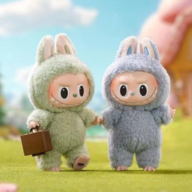 2025 New Cute Cartoon Key Rings PP Cotton Filling Macaroon Figure Plush Toy Soft Vinyl Head Plush Doll Pendant for School Bags Handbags Travel bags