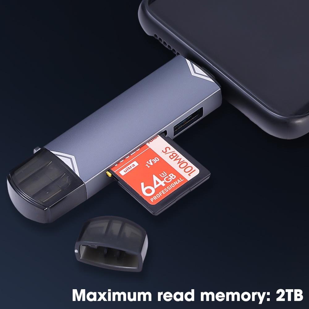 6 in1 OTG Card Reader USB 3.0 To Type C Micro USB Adapter Flash Drive Smart Memory Card Reader TF Camera Mini SD Cardreader