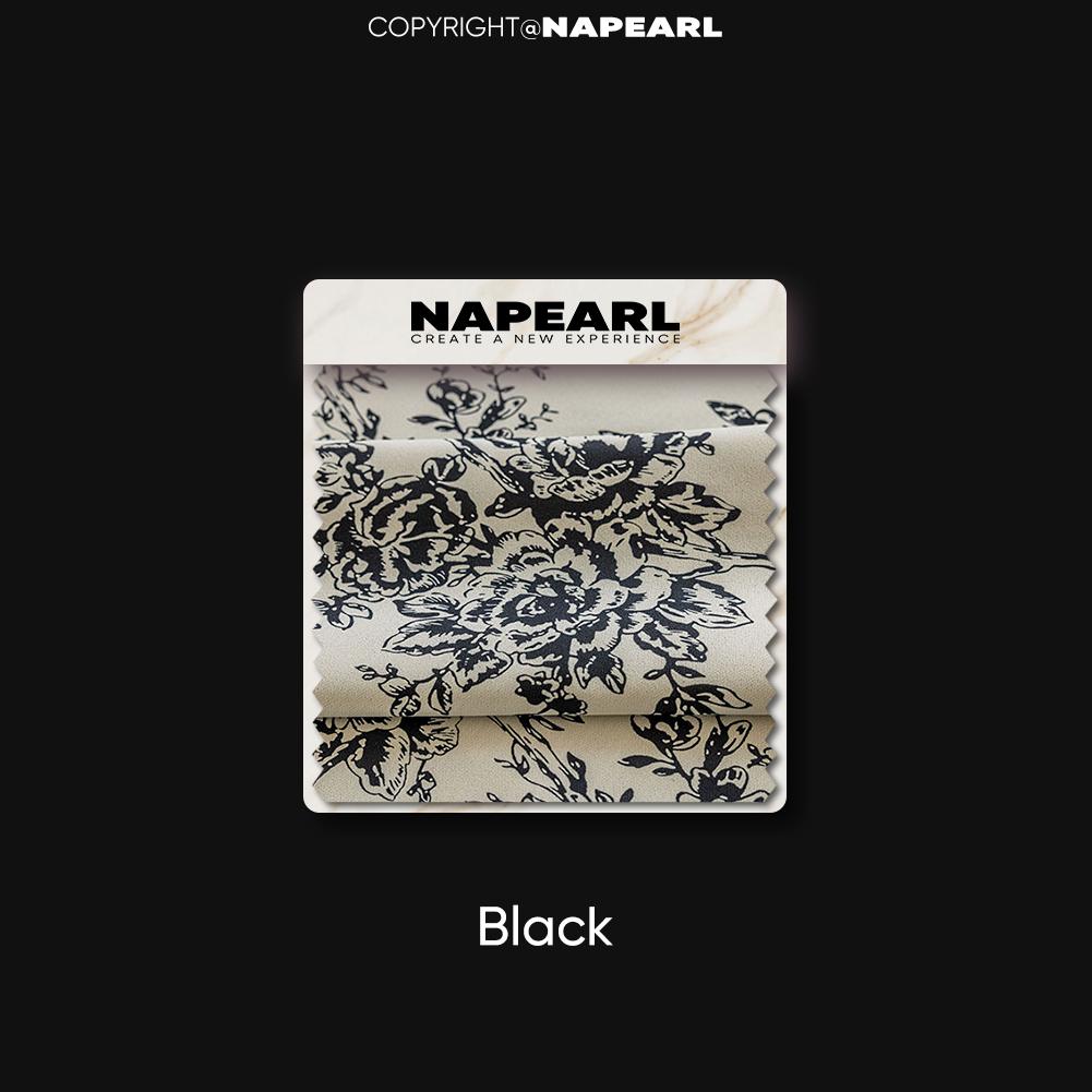 1PC NAPEARL 70-80% Blackout Degree European Retro Printed Ruffle Edge Blackout Curtain for Bedroom Living Room Home Decor