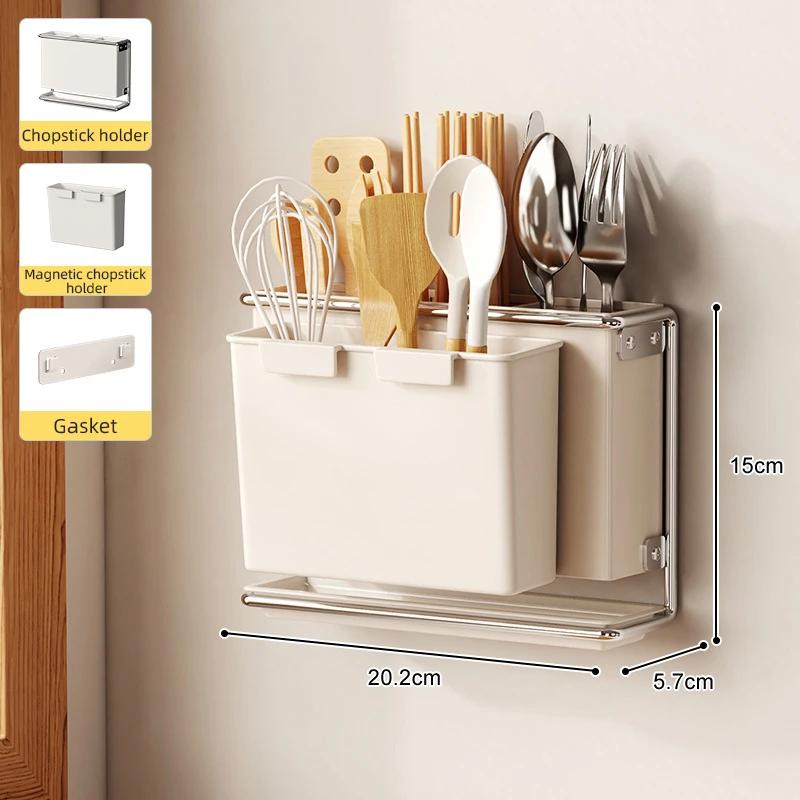Kitchen Knife Drying Holder With Drainer Integrated Knives Chopsticks Fork Spoon Storage Rack Sink Utensils Organizer Container