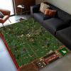 3D HOMM3 Heroes of Might and Magic Map Treasure Chest Retro Game Carpet Rug for Living Room Bedroom Home Sofa,Non-slip Floor Mat