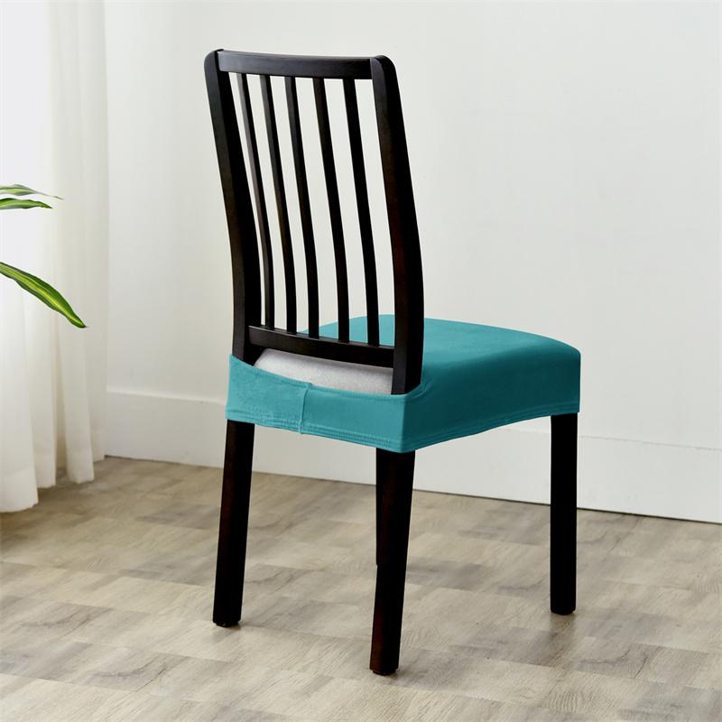 Stretch Velvet Dining Chair Cover Anti Slip Dust Proof Seat Cushion For Home Hotel Party
