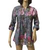 Elegant Bb Women Floral Print V-neck Big Size Tops Tunic For All Seasons