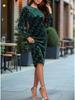 2025 Autumn/Winter Long-Sleeved Bodycon Midi Dress - Elegant Socialite Style 