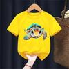 Cool Sea Turtle Printed T Shirt For Girls/Boys Harajuku Summer Kids Clothes Pink/Yellow/Gray/Blue/Black/White T-Shirt Tops