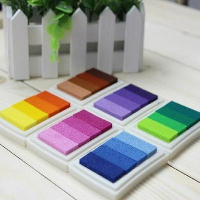 Tampone per timbri a macchia: Tampone d'inchiostro concavo a colori sfumati mini