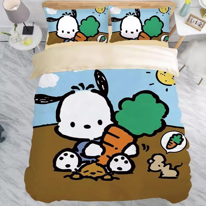 Pochacco Colorful Bedding Sets 3D Print Comforter Cover Bed Cover Duvet Cover Pillow Case 2-3 Pieces Sets Kids Adult Size