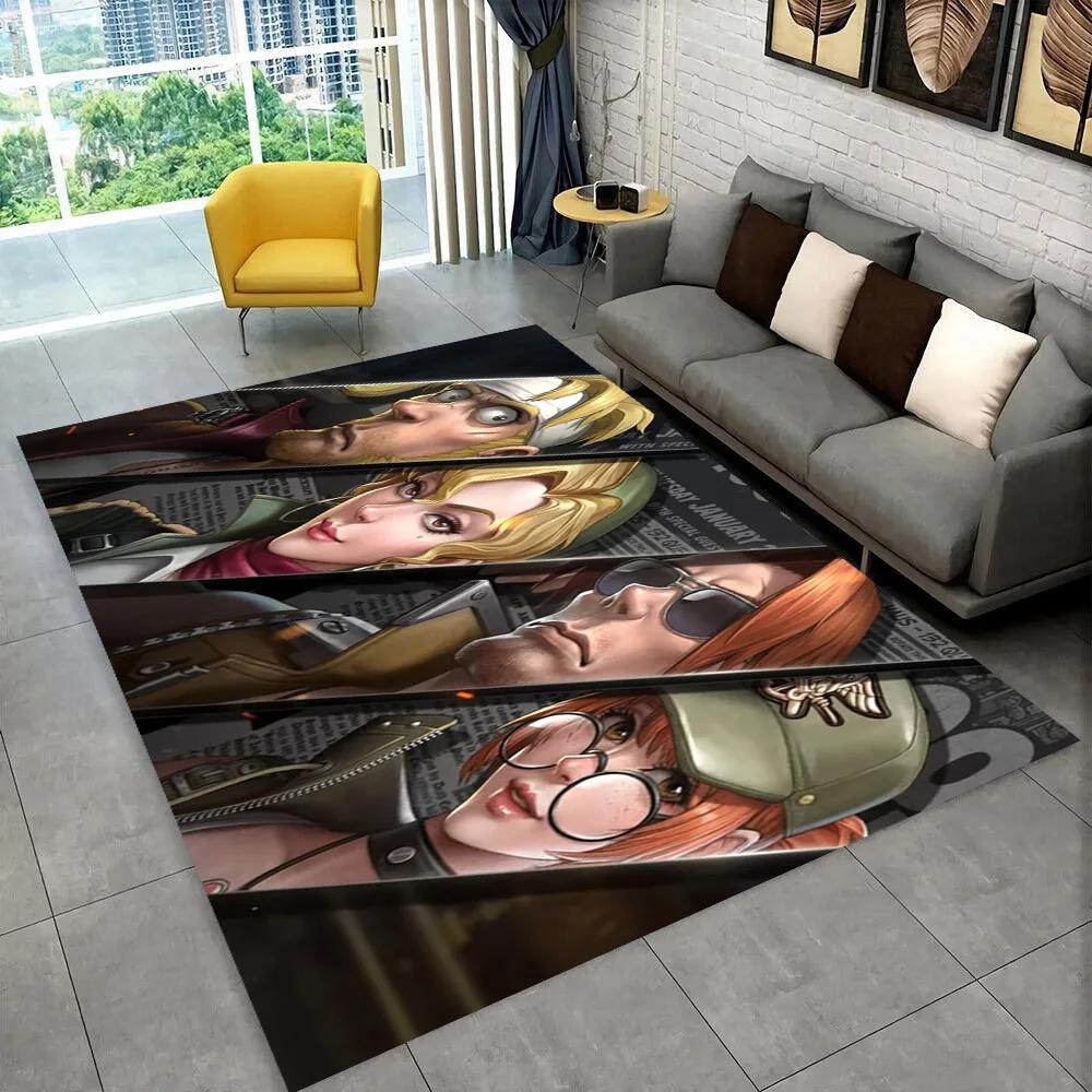 Klasyczna Gra Retro Metal Slug Dywanik Obszarowy dla Gracza, Dywan do Domu Salon Sypialnia Sofa Wycieraczka Dekoracyjna, Mata Podłogowa Antypoślizgowa do Zabawy dla Dzieci