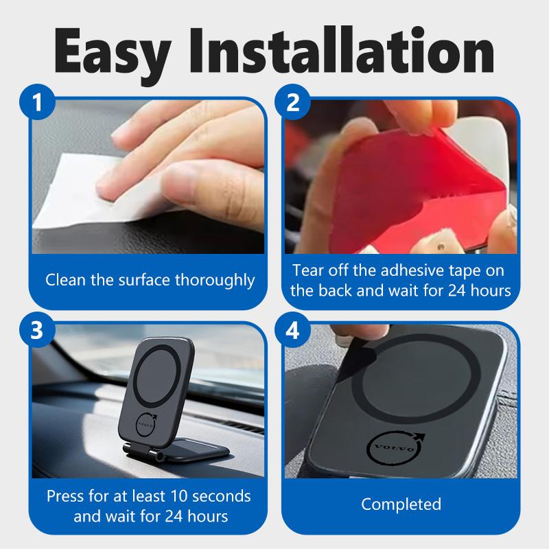 Universal Foldable Magnetic Car Air Vent Phone Holder For Volvo V60 V50 V40 S80 S60 S90 C40 XC40 V70 XC70 XC60 XC90 ari963