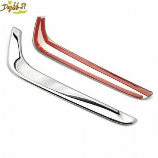 Front Fog Light Lower Cover Eyelid Trim Chrome For Honda CR-V CRV 2017 2018-