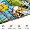 1PC Custom Name Maya the Bee Patterned Flannel Blanket Suitable For All Seasons for Home Decor Warmth and Comfort Gifts Holiday Present