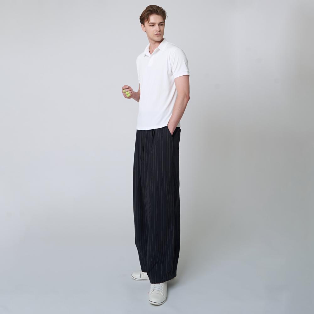 ATHPLATFORM Au41Pt11 Striped Wide Pants_Dark Navy
