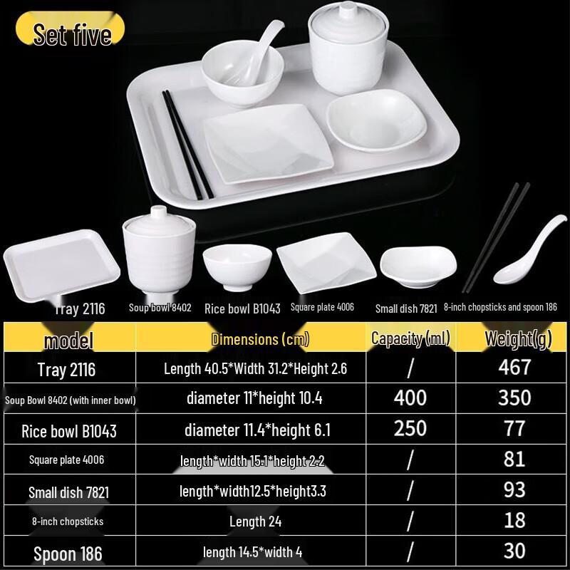 Huihuang 10-Piece Melamine Dinnerware Set