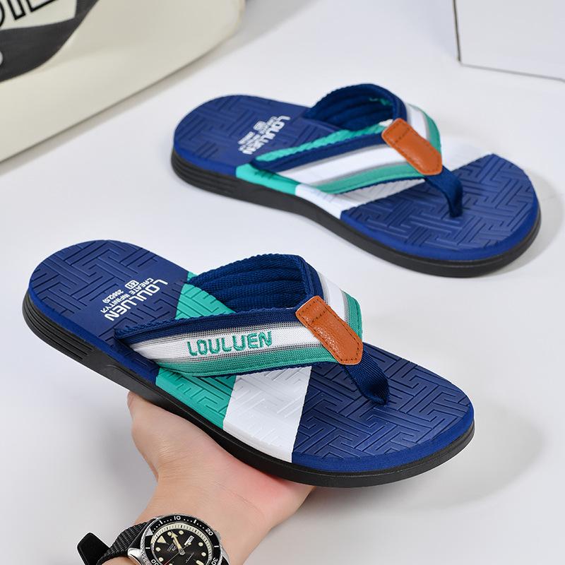 

Flip-flops men s beach slippers men s summer non-slip outer wear toe-flops spot Flip-flops 45