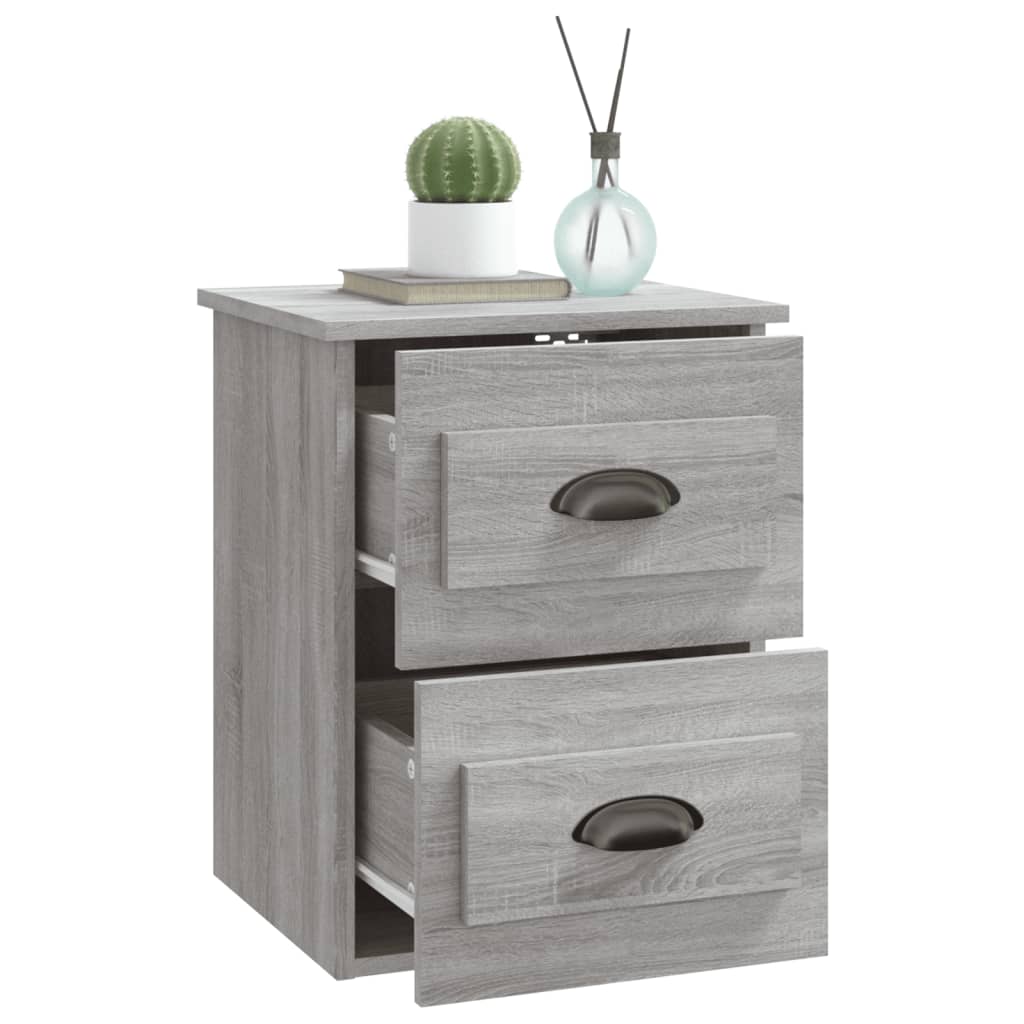 Wall Mounted Nightstand Gray Sonoma 41.5 x 36 x 53 cm