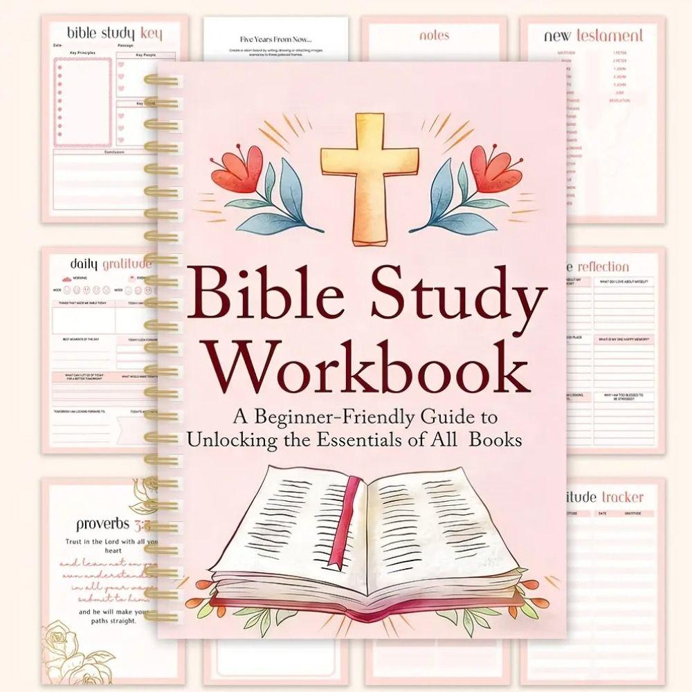Guided Pages Bible Study Workbook Study Sections Prayer Reflection Notebook Daily Planning