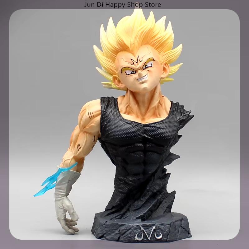 16.5cm Dragon Ball Majin Vegeta Bust Anime Action Figure Model Statue Collection Desktop Decoration Ornament Toys Boys Gifts