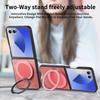 360 Rotating bracket Leather Kickstand Case For Samsung Galaxy Z Flip 7 6 5 4 5G Magnetic Suction Flip7 Flip6 Flip5 Retro Cover