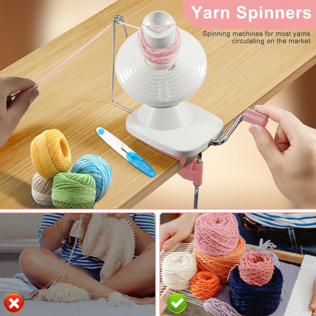 Yarn Winder Crocheting Yarn Wool Ball Winder Easy-to-Install Efficiently Yarn Cake Winder Make Neat Yarn Cake for Knitting