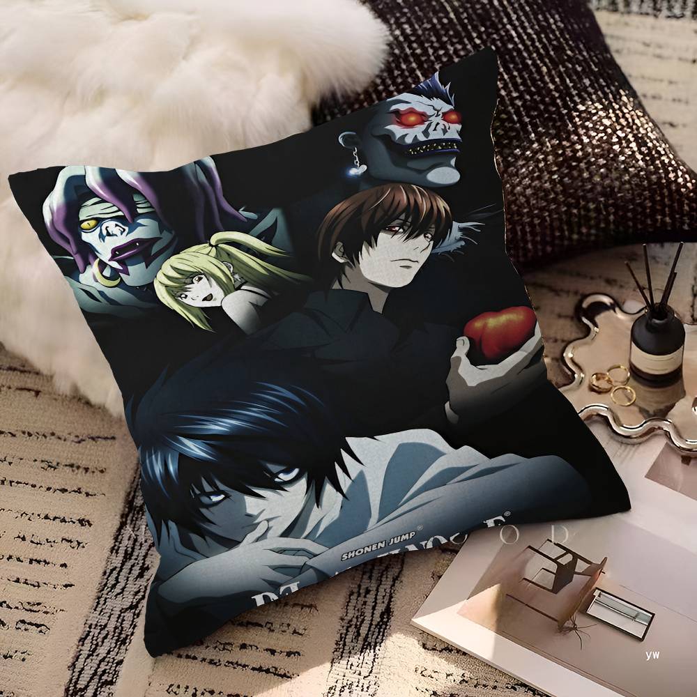 Anime Death Note Cushion Cover Inches Farmhouse Decor Home Throw Pillow Covers for Couch Decorations