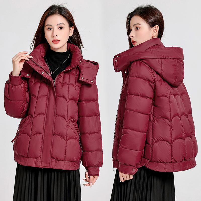 Jachetă de bumbac largă la modă 2025 nouă versiune coreeană cu temperament subțire, jachetă de bumbac îngroșată, jachetă matlasată