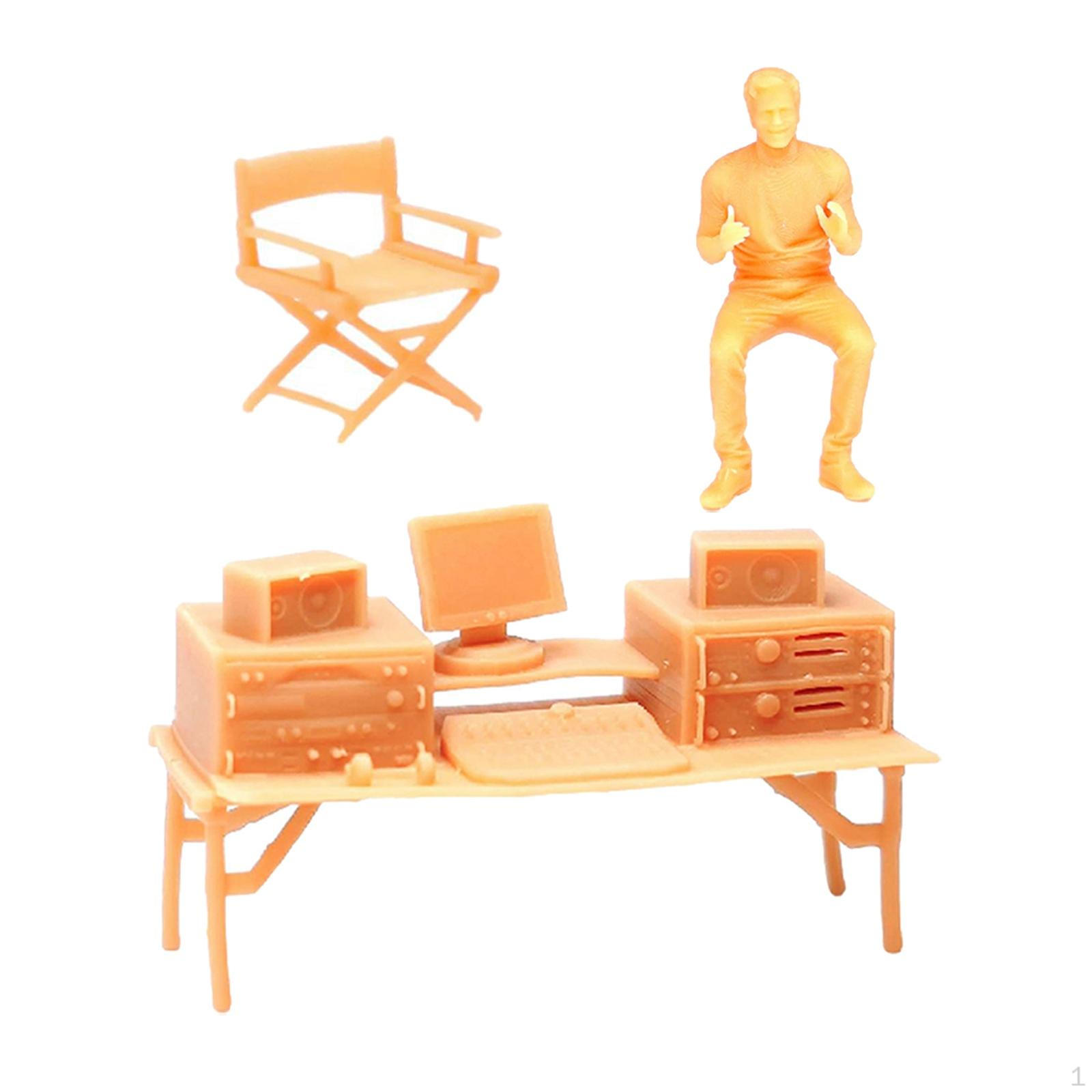 

Realistic 1/64 People Figures Tiny Model Mini Chair for DIY Scene Sand