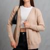 Women Autumn Winter  Wardrobe Staple solid color  Loose Cardigan Sweater Coat