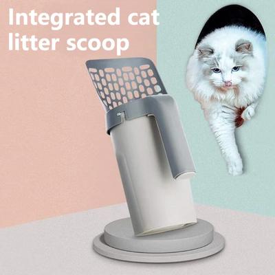 Paletta per lettiera per gatti Due-in-uno Esterno Domestico Portatile Paletta per lettiera per gatti Raccoglitore per toilette per animali domestici Capacità Forniture per la pulizia