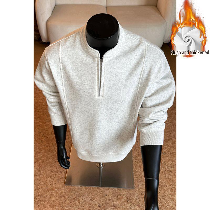 

2025 Winter Hong Kong Style Plus Size Half-Zip Hoodie M-5X 2XL квітковий/білий