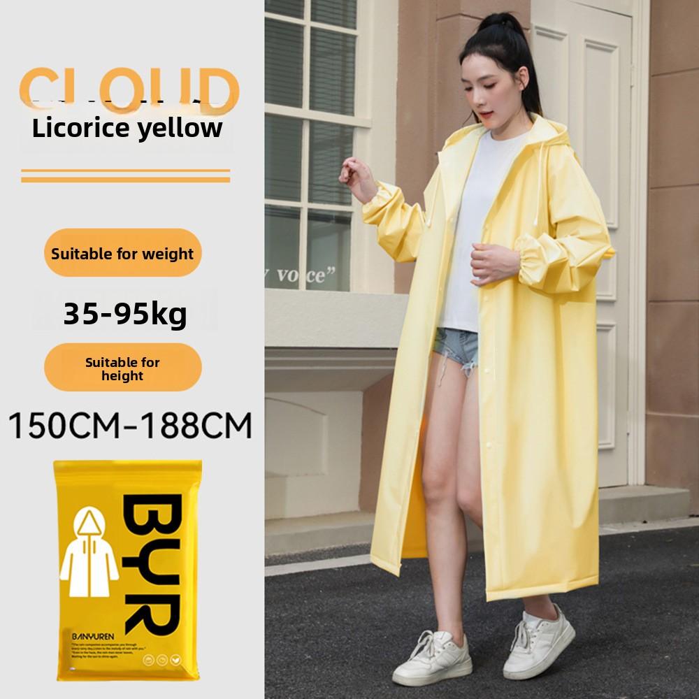 Thickened Adult Rain Jacket, Windproof And Waterproof EVA Thickened Full Body All In One Raincoat, Outdoor Cycling, Portable Raincoat