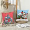 Cartoon B-BT-T-21 Christmas Pillow Case Home Cushion Cover Suitable For Office Sofa Car Suitable For All Seasons