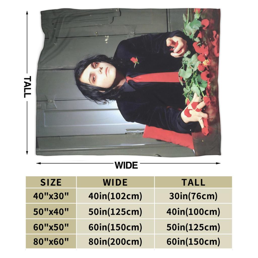 G-Gerard Way MCR Blanket Quality Warm Soft  Throw Blanket Winter Students Living Room Street Trend Bedspread