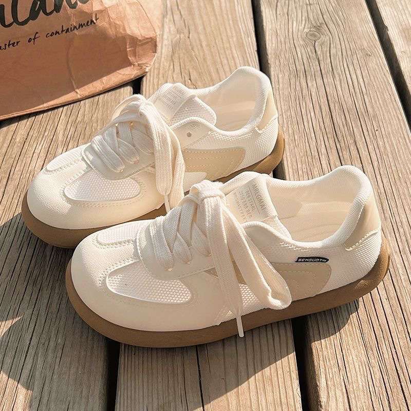 Dexun shoes women's 2025 spring and summer versatile little white shoes breathable mesh board shoes niche ins tide sports and leisure shoes