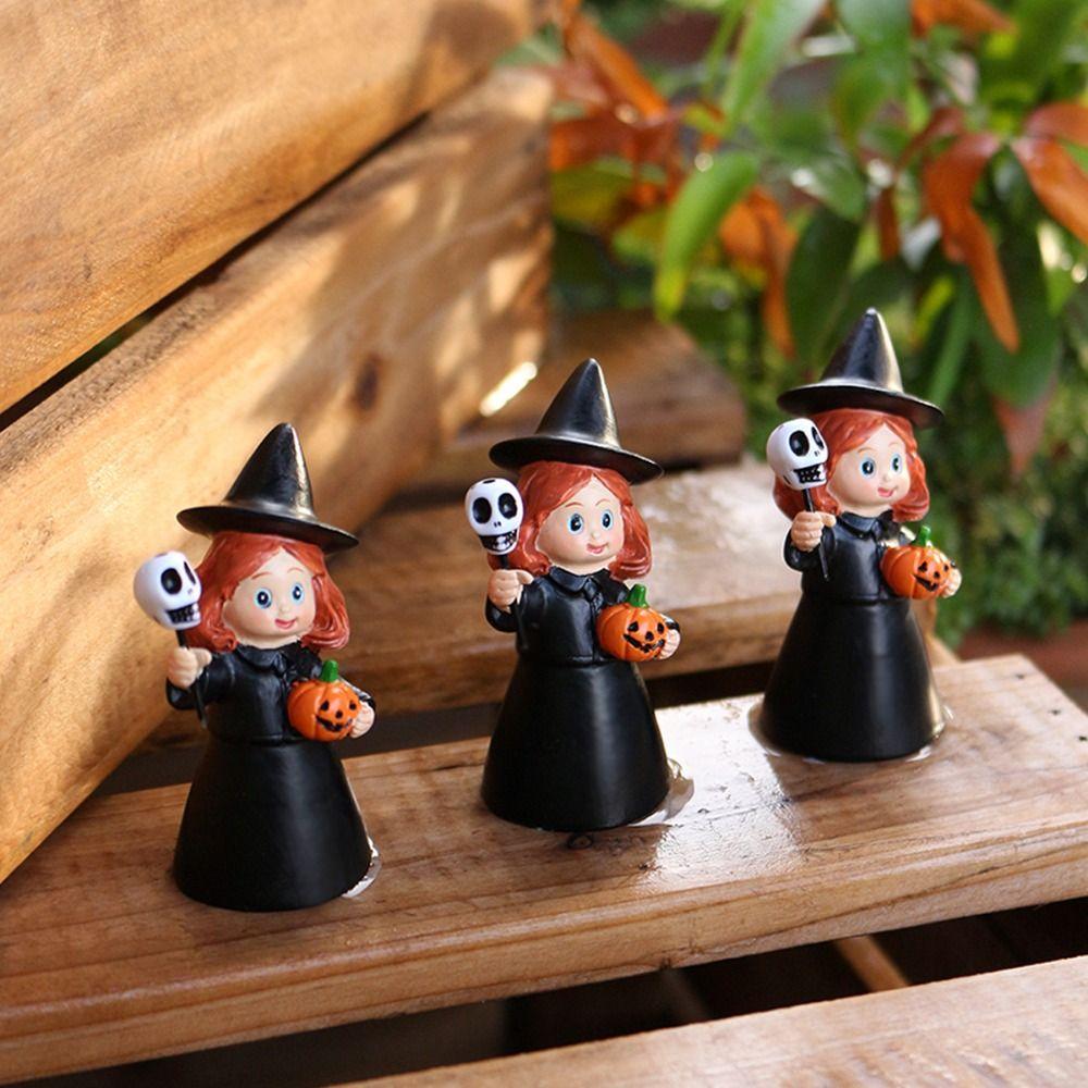3Pcs Creative Halloween Witch Ornament Cartoon Halloween Party Decoration  Home Decor