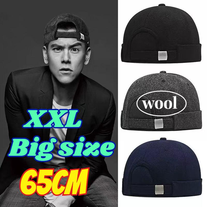Big Size 65cm Winter Plush Warm Wool Dad Landlord Hat Women Men Large Size Skullies Beanies Caps Hip Hop Round Guppi Beret Hats